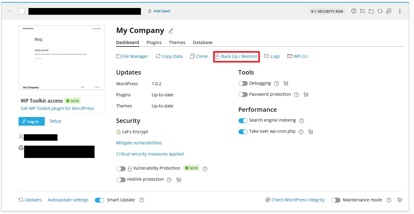 WordPress Backups