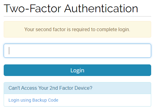 clientarea twofactor login