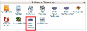 select-php-version