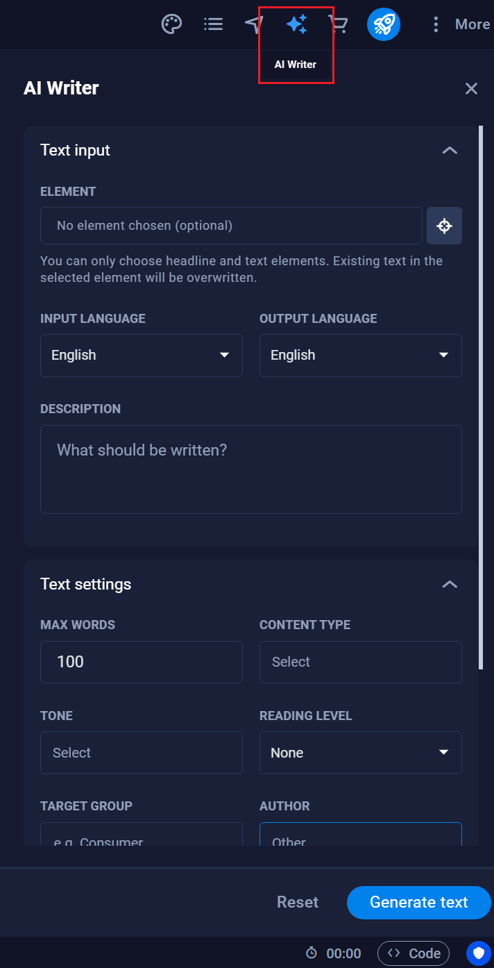 Sitejet AI Writer