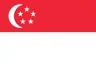 The flag of Singapore.