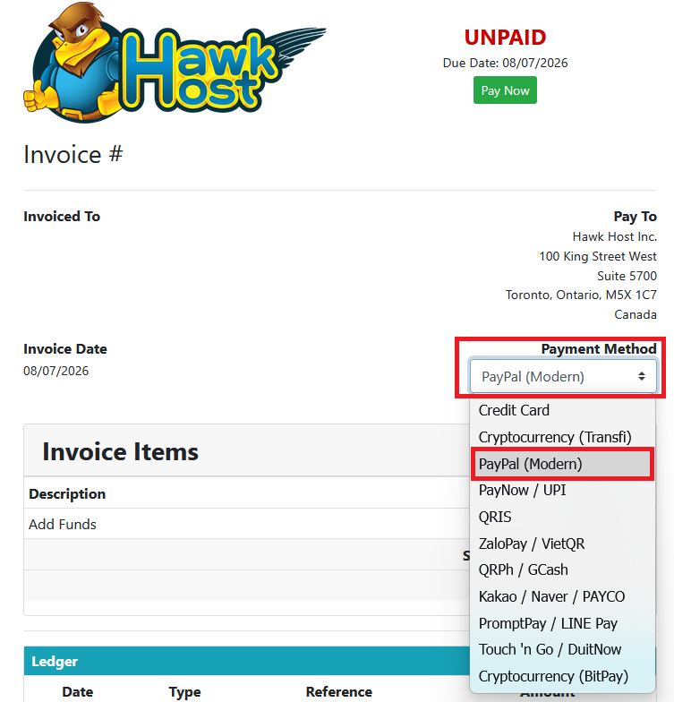 Select PayPal