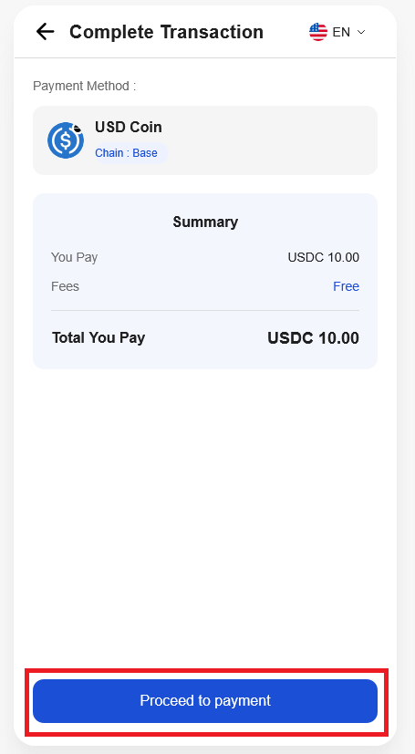 Proceed to Payment