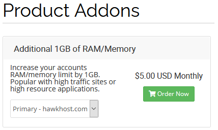 Addon Additional Memory