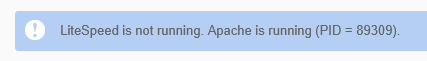LiteSpeed Not Running