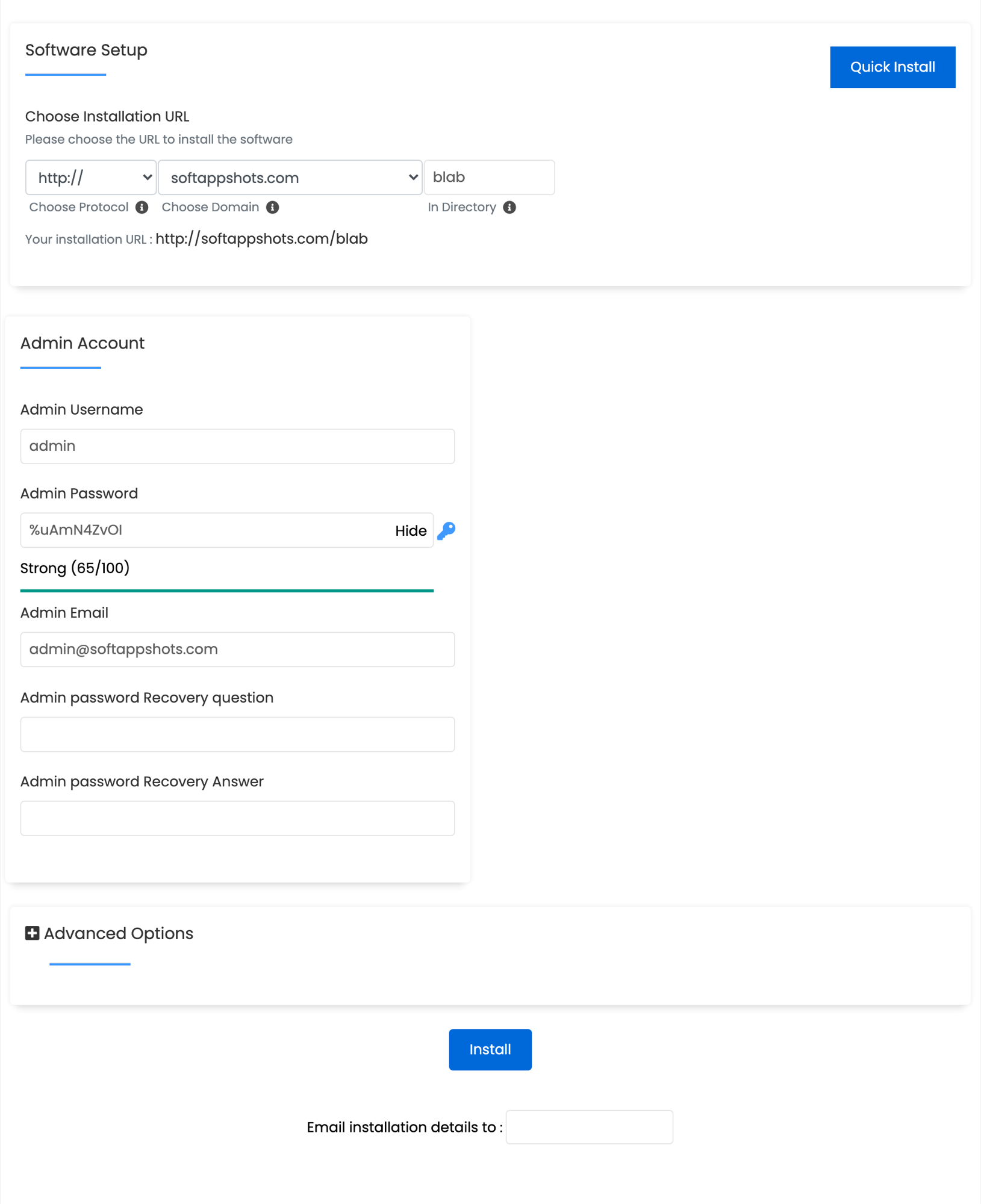 BlaB! AX Install Options