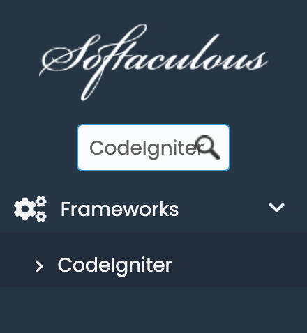 CodeIgniter in Softaculous