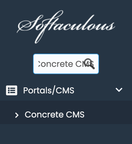 Concrete CMS in Softaculous