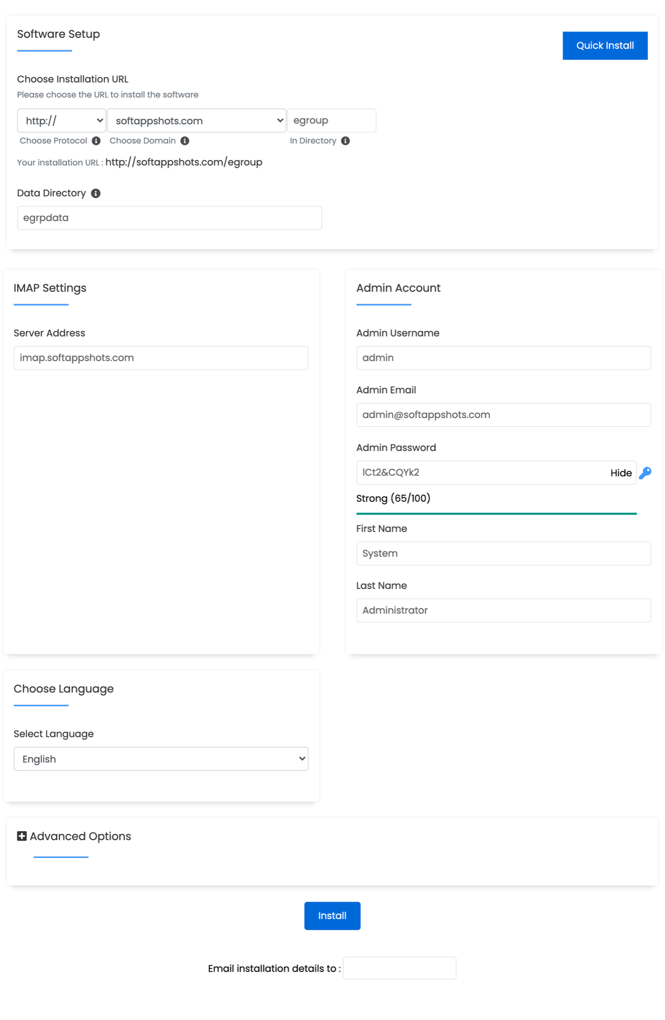 EGroupware Install Options