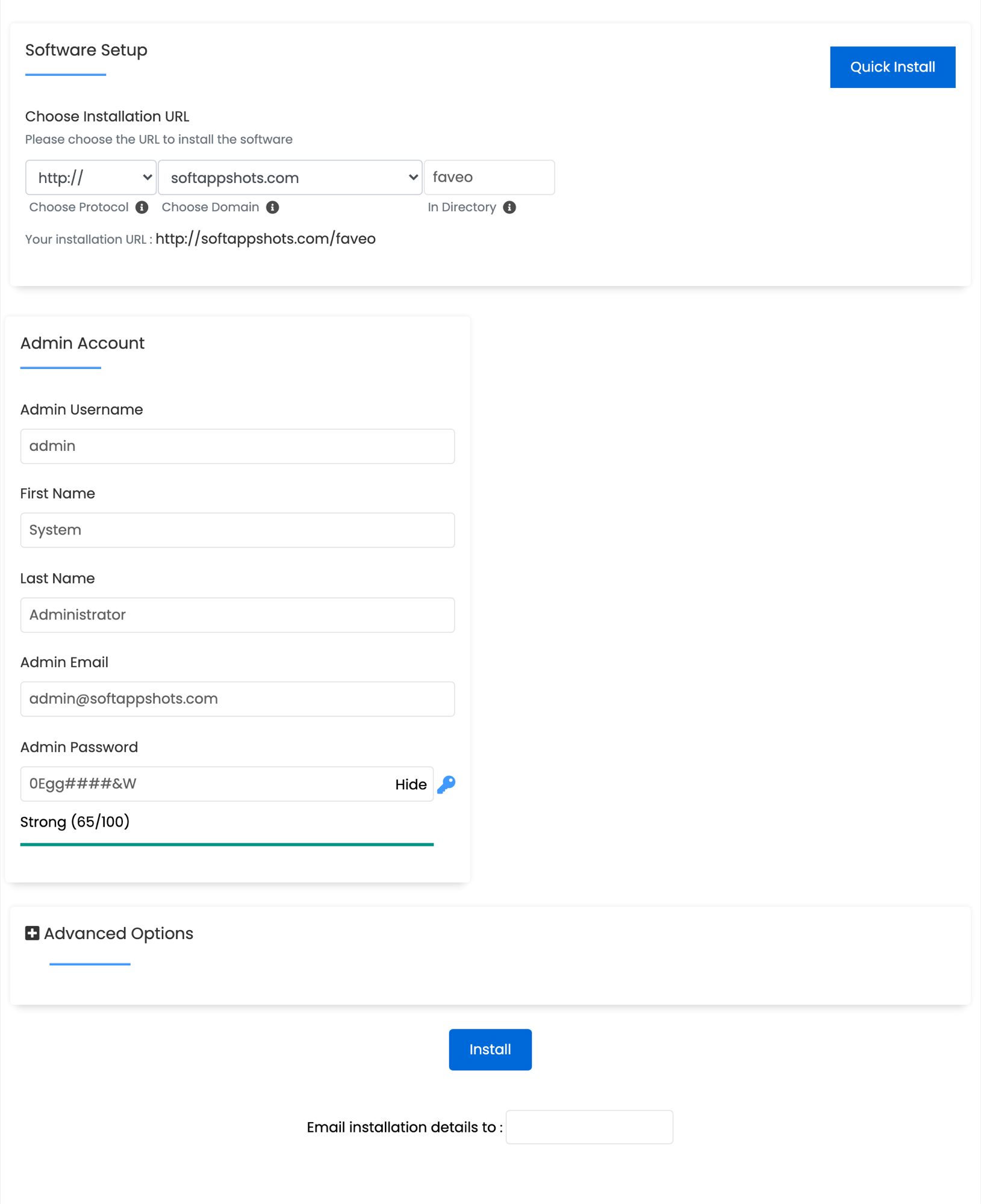 Faveo Helpdesk Install Options