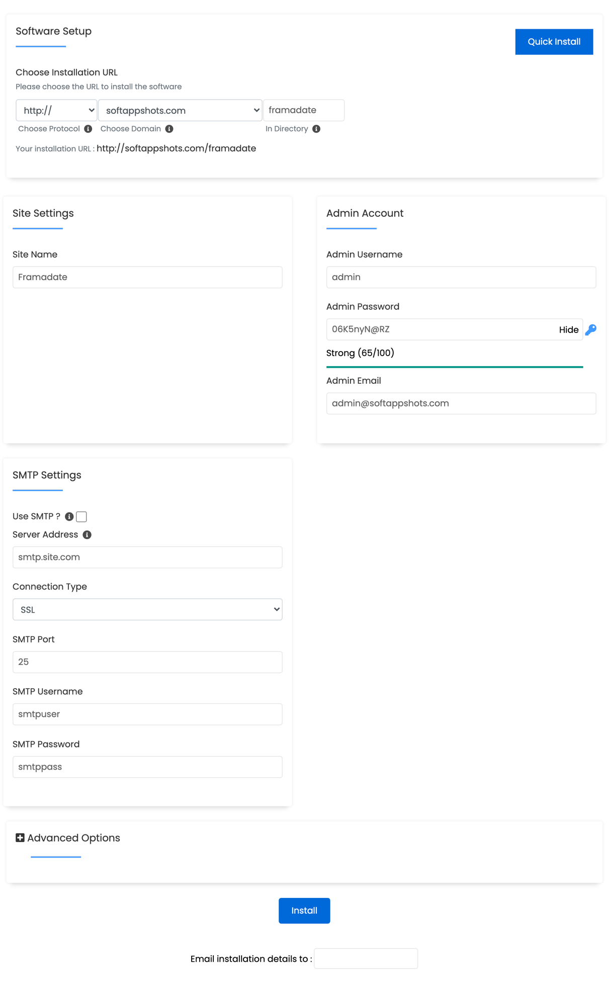 Framadate Install Options