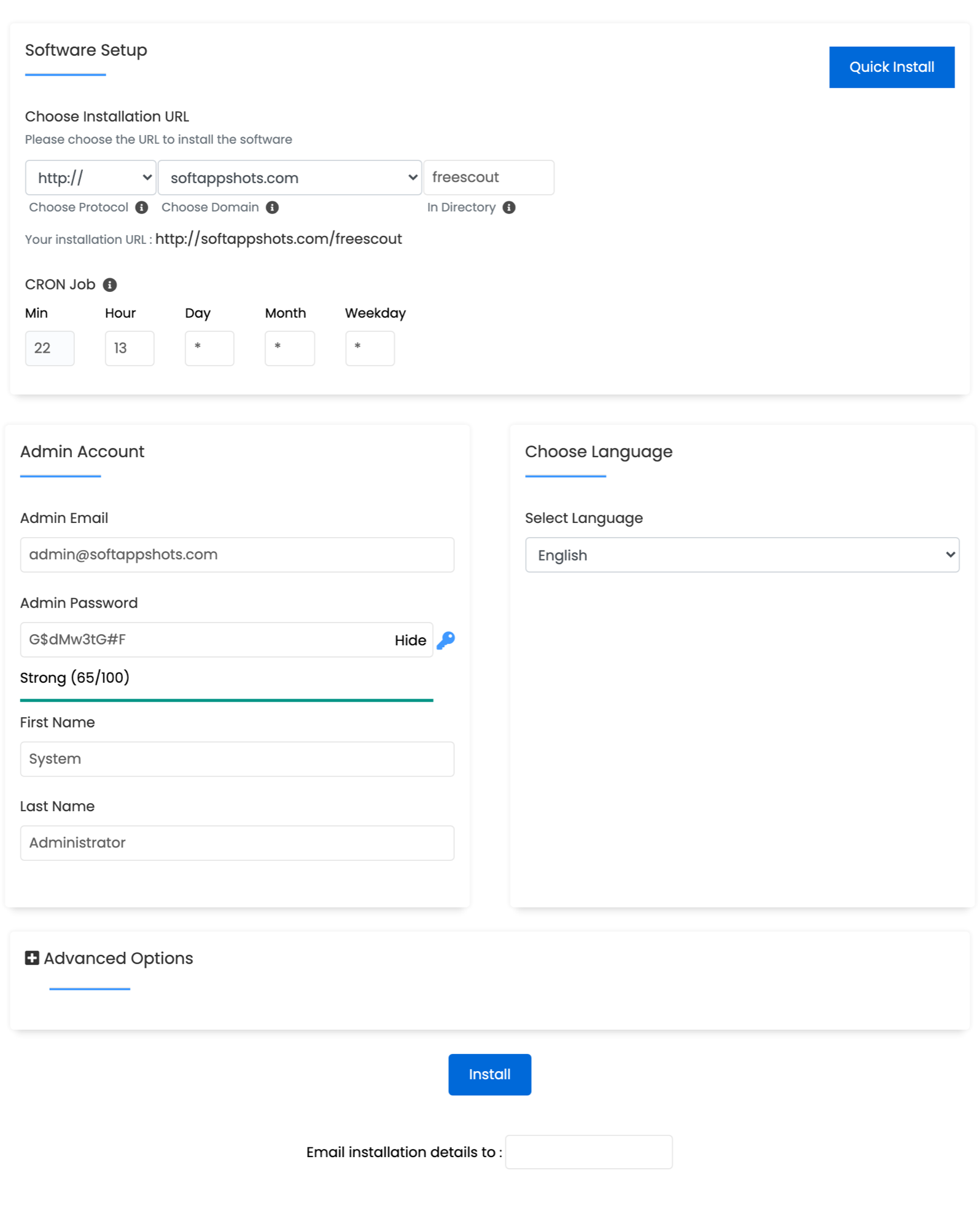 FreeScout Install Options