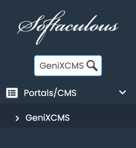 GeniXCMS in Softaculous