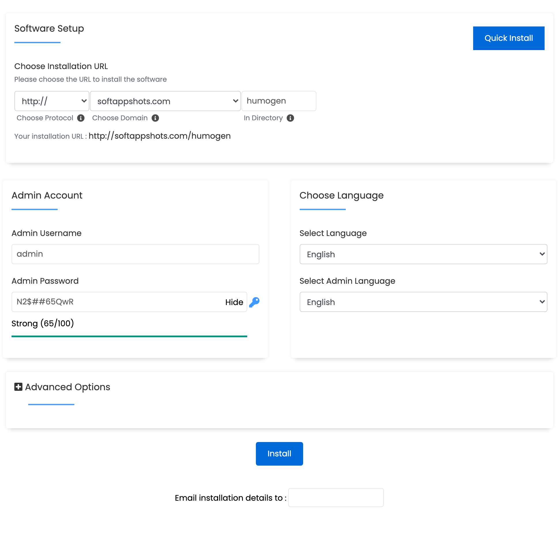 HuMo-genealogy Install Options