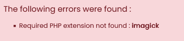 Imagick Extension Missing