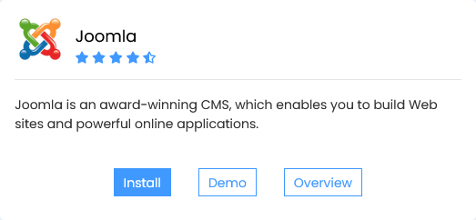 Joomla in Softaculous