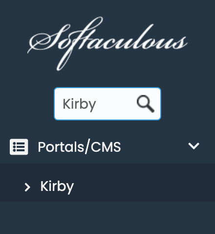 Kirby in Softaculous