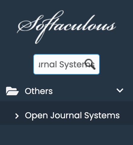 Open Journal Systems in Softaculous
