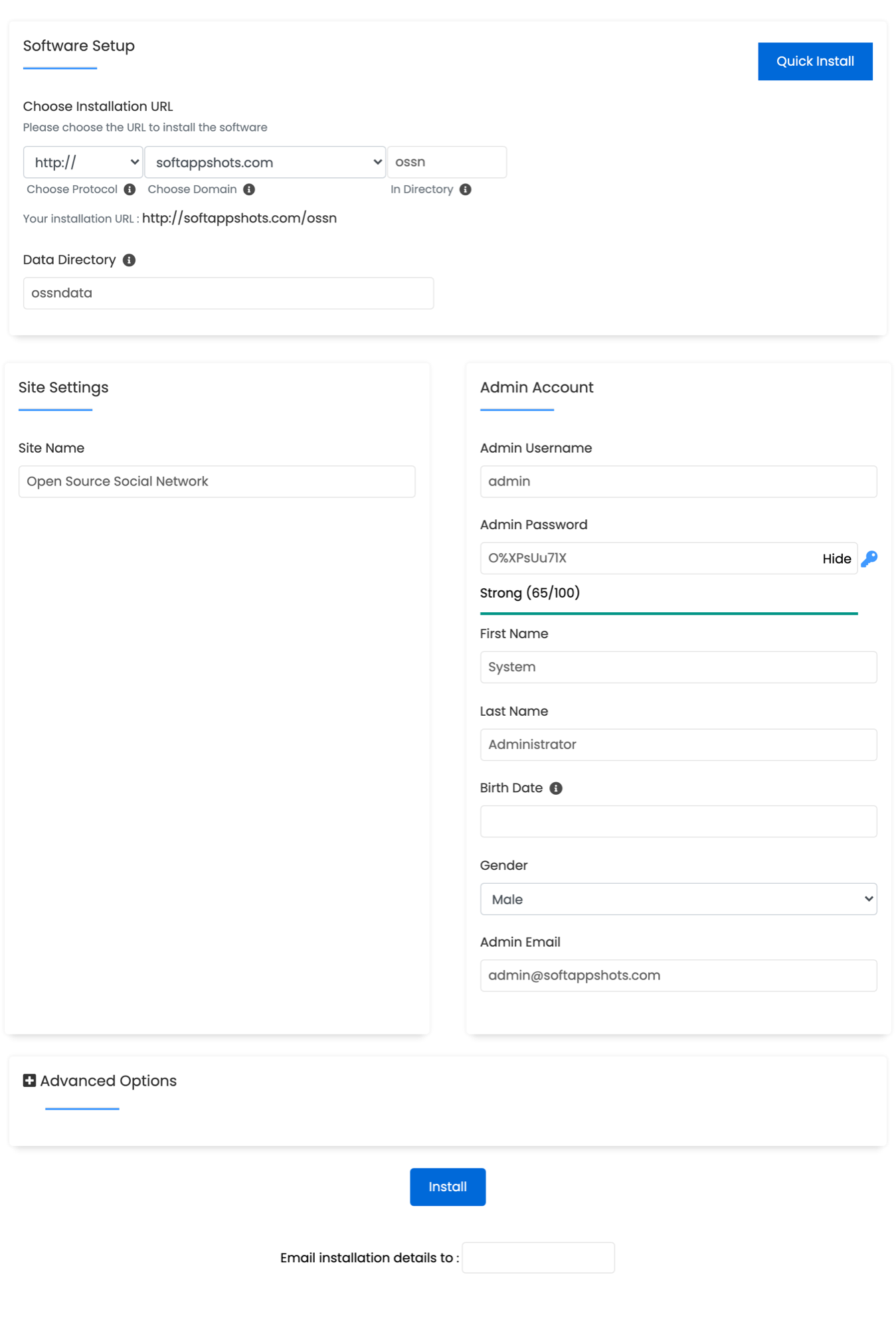 Open Source Social Network Install Options