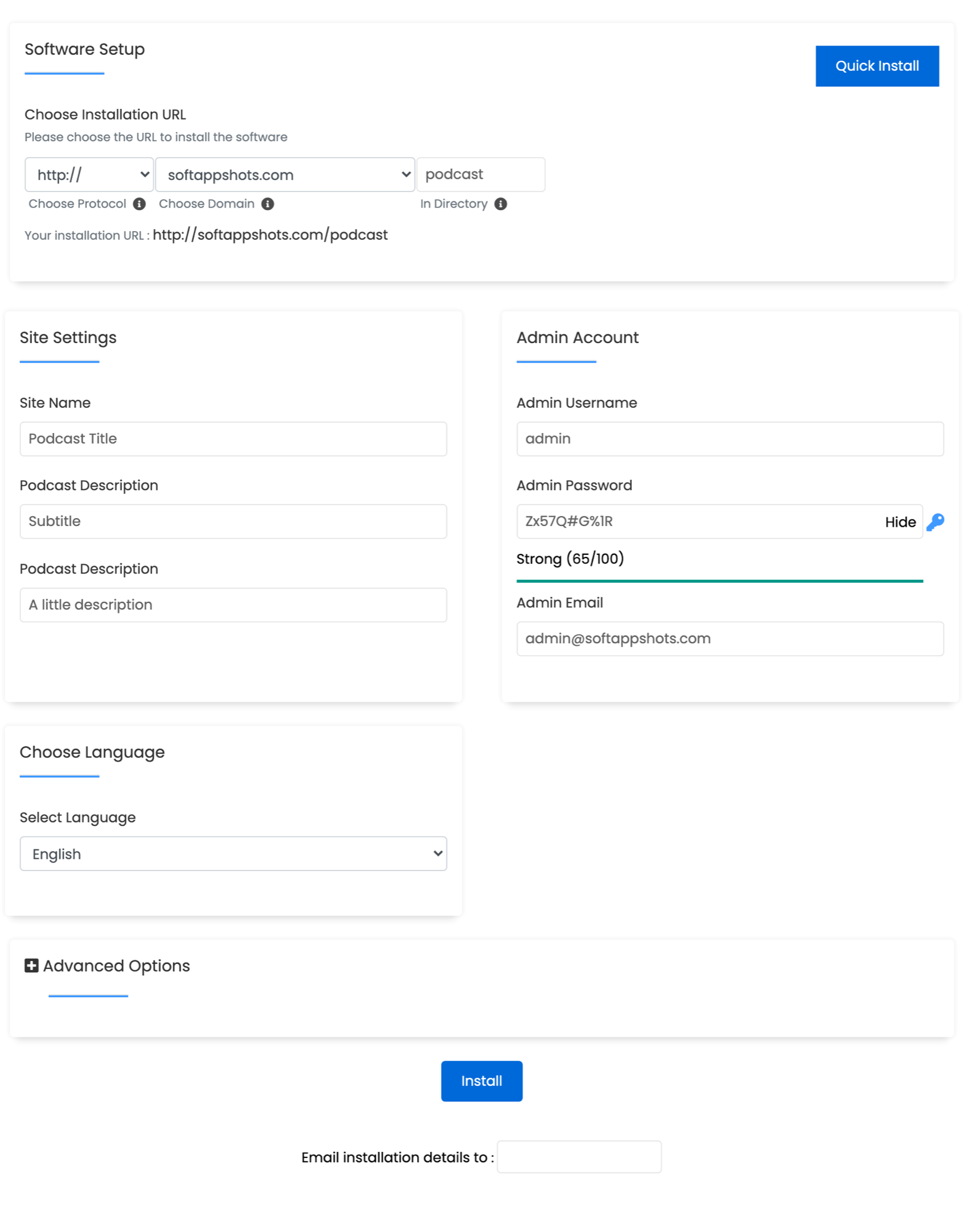 Podcast Generator Install Options