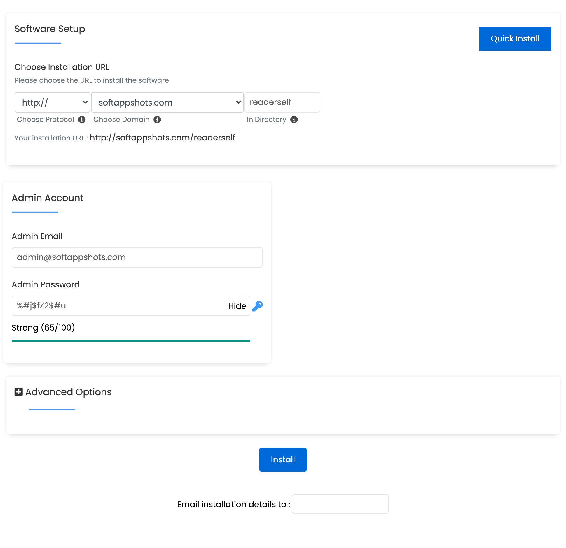 Reader Self Install Options