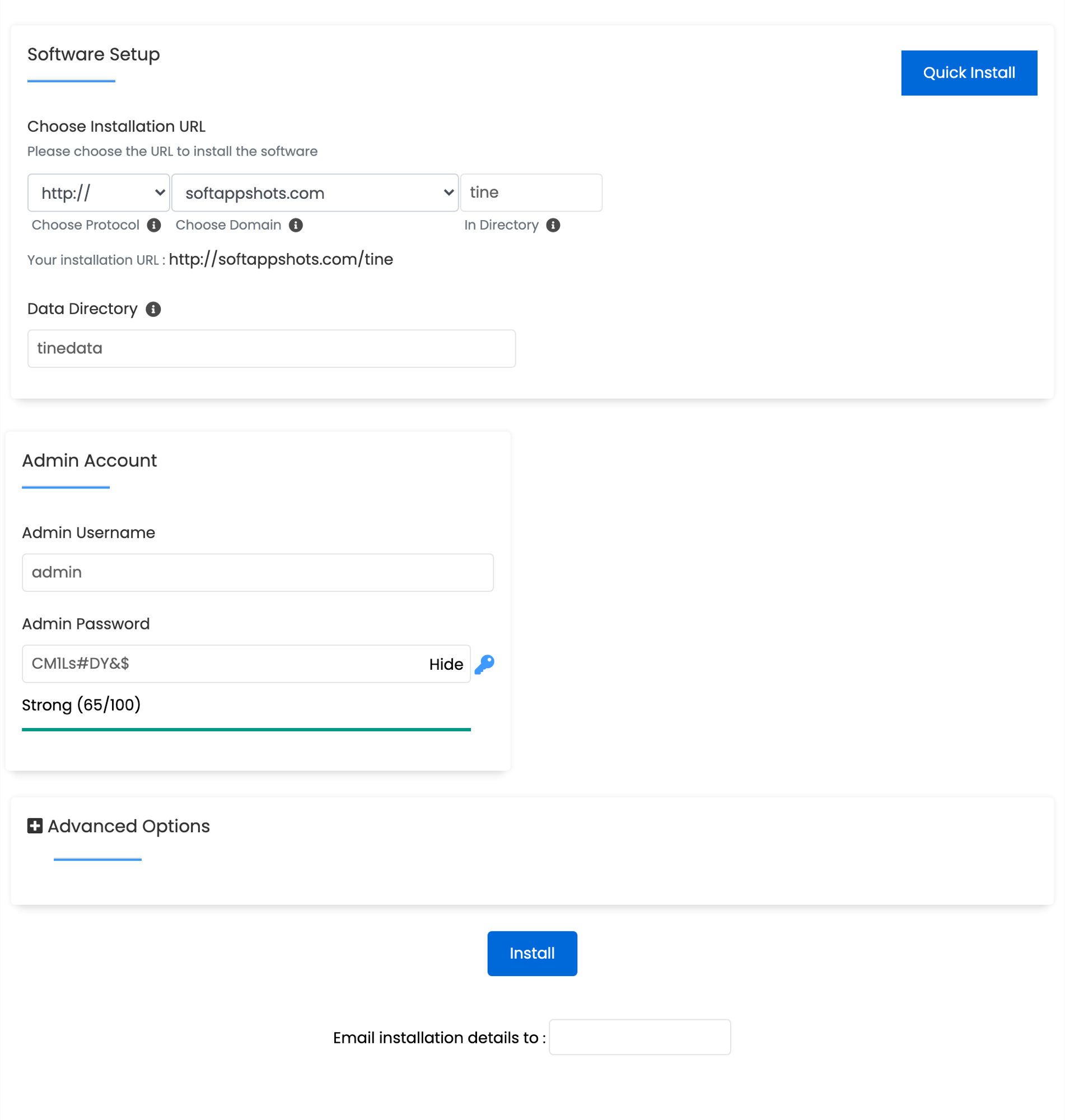 Tine 2.0 Install Options