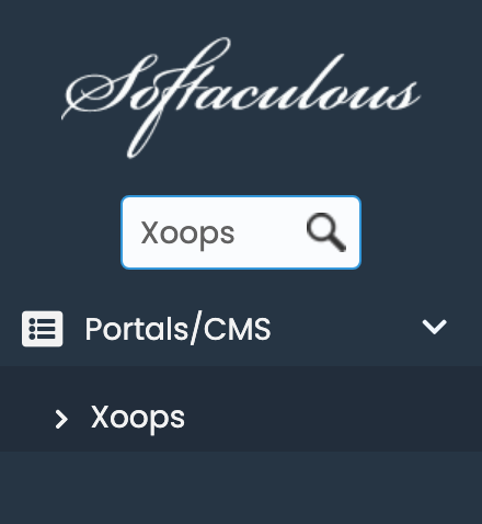 Xoops in Softaculous