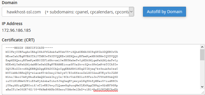 Autofill by Domain button