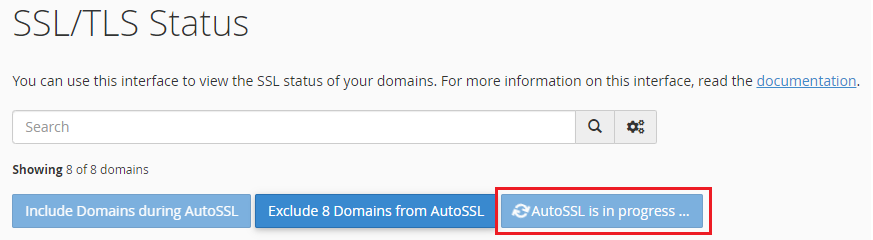 AutoSSL in progress