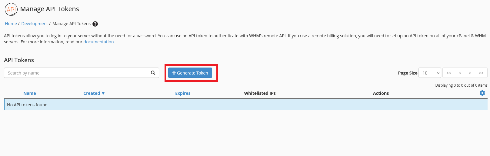 Generate API Token