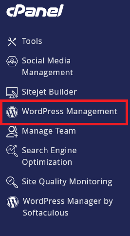 WordPress Management in cPanel