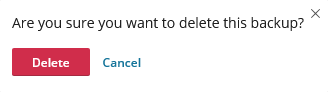 Confirm deletion