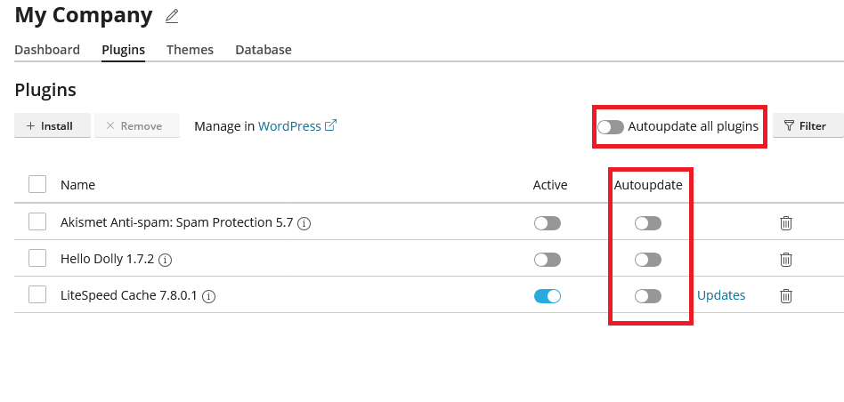 Enable plugin updates