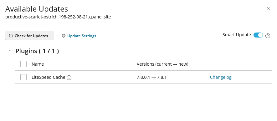 Plugin update summary