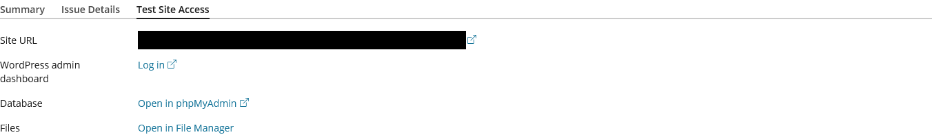 Smart update site access