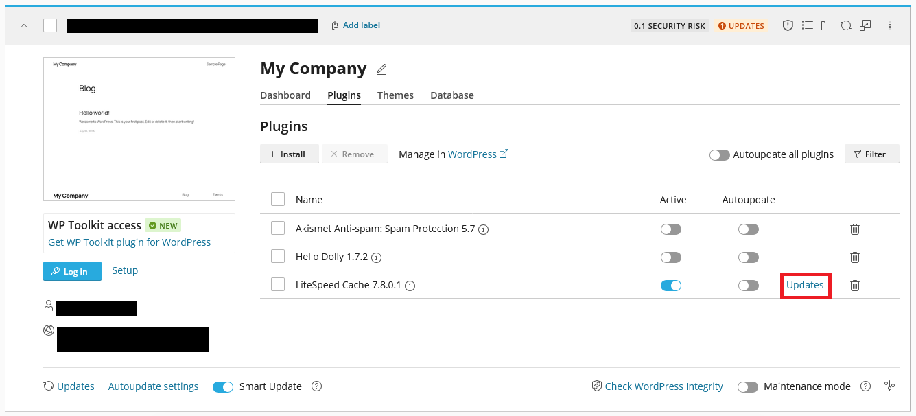 Update plugin
