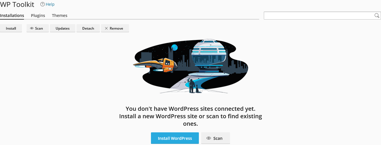 WP Toolkit Main Page